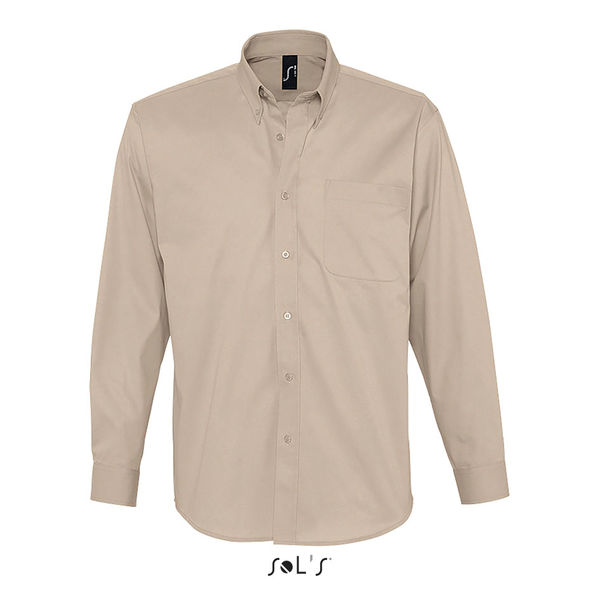 Chemise personnalisée homme manches longues | Bel Air Beige