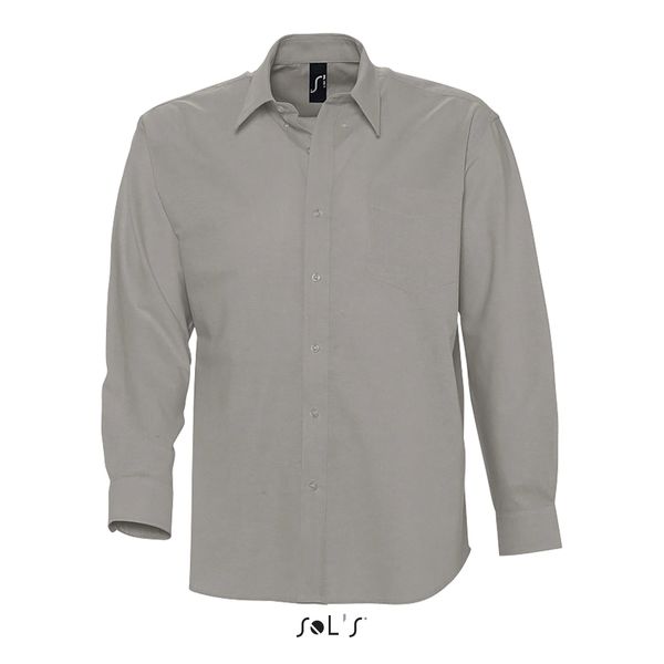 Chemise personnalisée homme oxford manches longues | Boston Silver