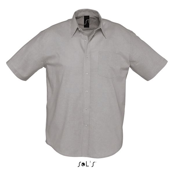 Chemise personnalisée homme oxford manches courtes | Brisbane Silver