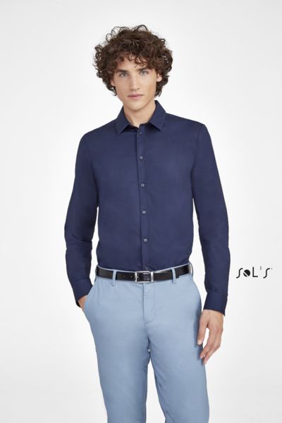 Chemise personnalisée homme stretch manches longues | Blake Men