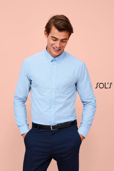 Chemise publicitaire homme oxford manches longues | Boston Fit