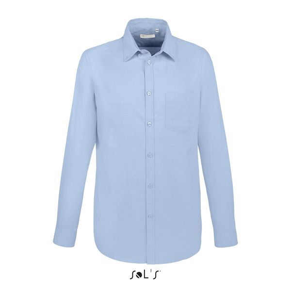 Chemise publicitaire homme oxford manches longues | Boston Fit Ciel