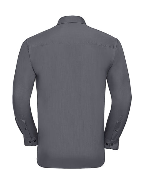 Chemise homme popeline polycoton manches longues publicitaire | Beurling Convoy Grey