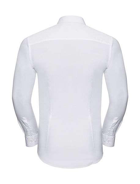 Chemise homme manches longues ultimate stretch publicitaire | Sauvé White