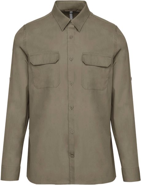 Chemise homme personnalisable | Adriel Light Khaki