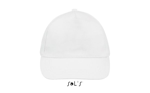 Casquette personnalisée 5 panneaux | Buzz Blanc