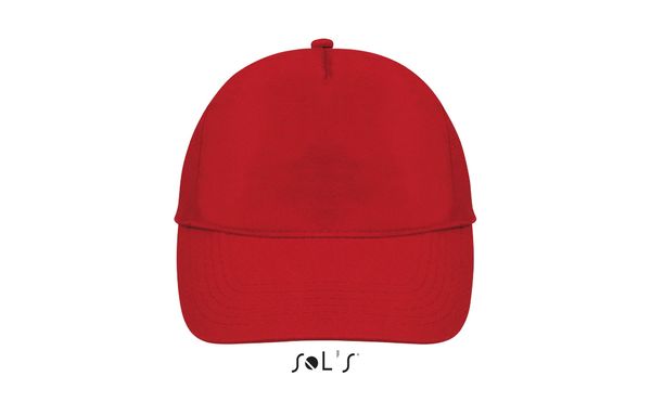 Casquette personnalisée 5 panneaux | Buzz Rouge