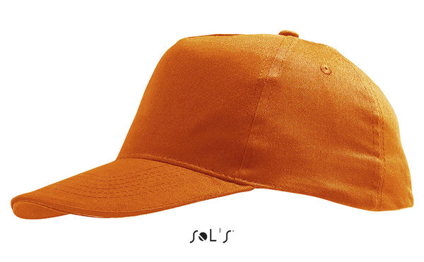 Casquette publicitaire enfant 5 panneaux | Sunny Kids Orange