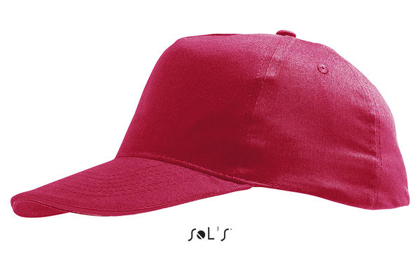 Casquette publicitaire enfant 5 panneaux | Sunny Kids Rouge