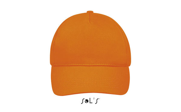 Casquette publicitaire 5 panneaux | Sunny Orange