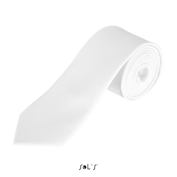 Cravate publicitaire en satin de polyester | Garner Blanc