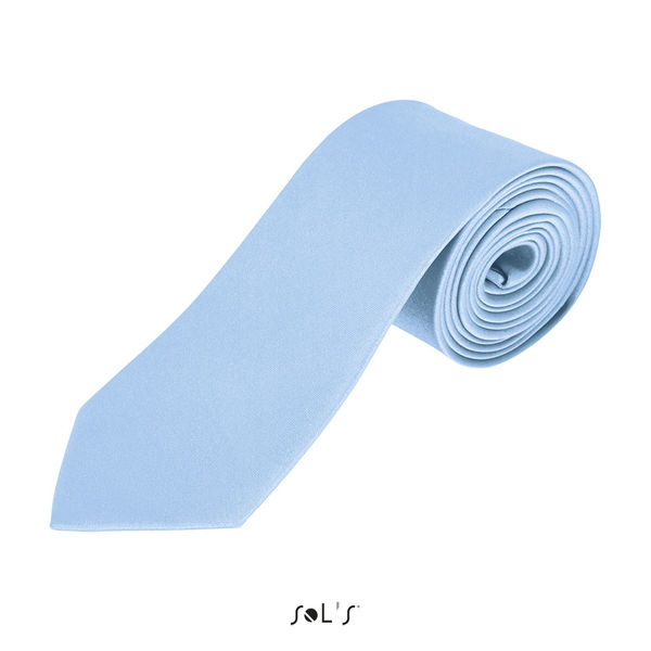 Cravate publicitaire en satin de polyester | Garner Bleu clair
