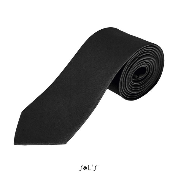 Cravate publicitaire en satin de polyester | Garner Noir