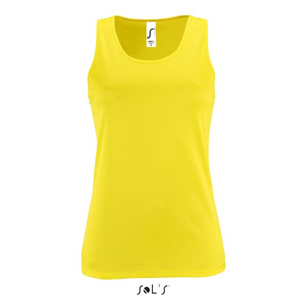 Débardeur personnalisé sport femme | Sporty TT Women Jaune fluo