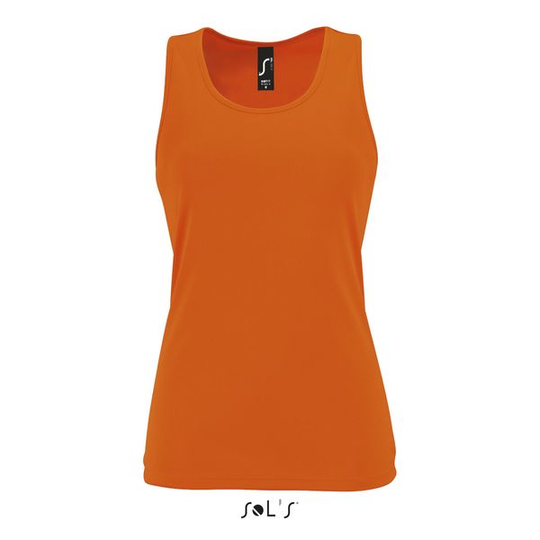 Débardeur personnalisé sport femme | Sporty TT Women Orange fluo