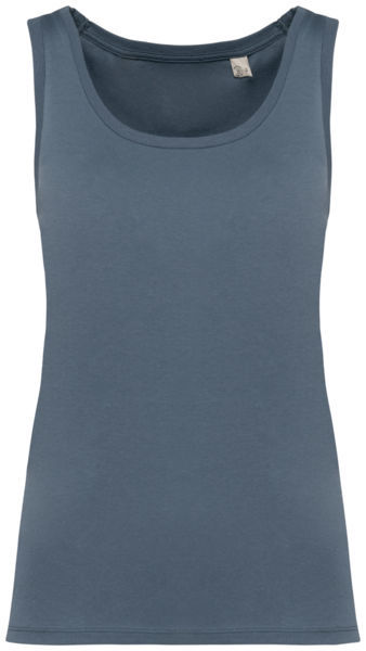 Débardeur publicitaire en coton bio femme Mineral Grey