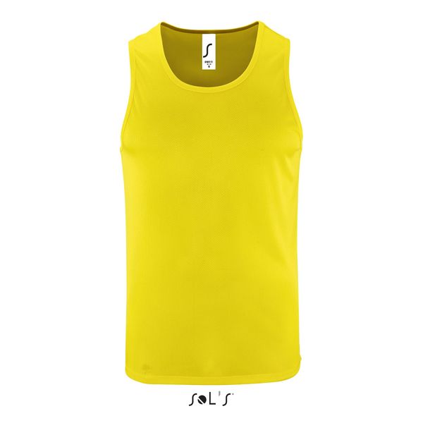 Débardeur publicitaire sport homme | Sporty TT Men Jaune fluo