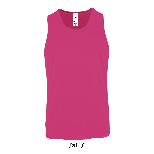 Débardeur publicitaire sport homme | Sporty TT Men Rose fluo