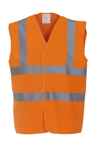 Veste de sécurité publicitaire sans manches réfléchissantes | Ngoyang Fluo Orange