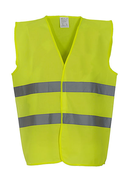 Gilet fluo publicitaire homme sans manches avec détails réfléchissants | Mbamdi Fluo Yellow