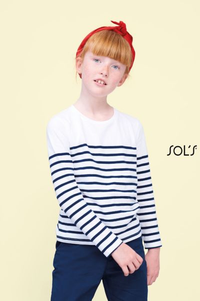 T-shirt publicitaire manches longues rayées | Matelot Lsl Kids