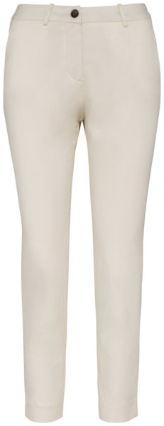 Pantalon chino 7/8 publicitaire GOTS femme Ivory