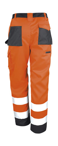 Pantalon publicitaire unisexe avec détails réfléchissants | Safety Cargo Trouser Fluorescent Orange
