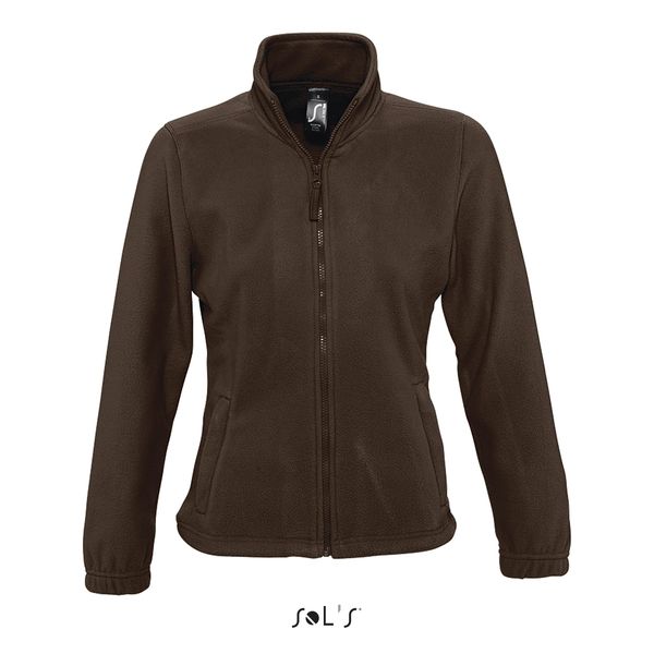 Veste personnalisée micropolaire zippée femme | North Women Chocolat foncé