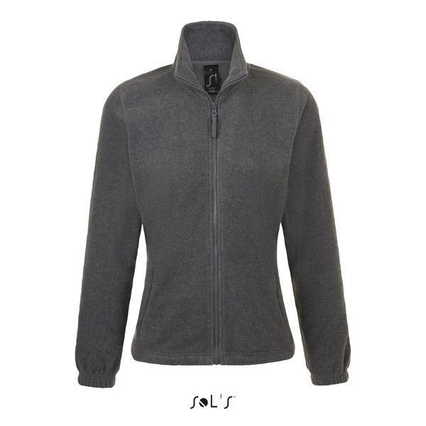 Veste personnalisée micropolaire zippée femme | North Women Gris chiné