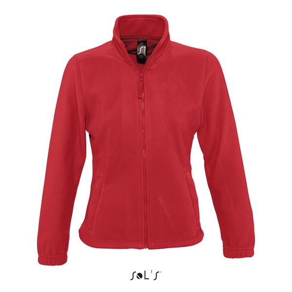 Veste personnalisée micropolaire zippée femme | North Women Rouge