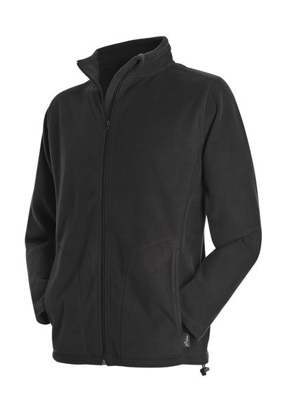 Polaire personnalisée homme manches longues | Active Fleece Jacket Men Black Opal