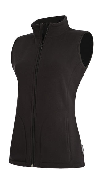 Polaire personnalisée femme sans manches | Active Fleece Vest Women Black Opal