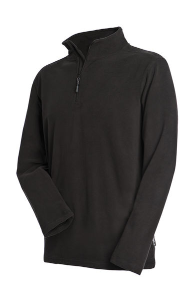 Polaire personnalisée homme manches longues | Active Fleece Half Zip Men Black Opal