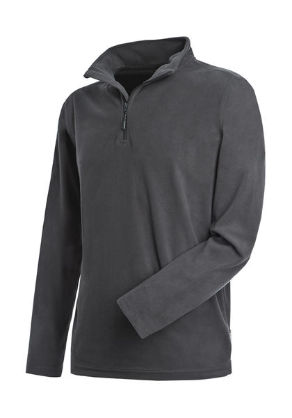 Polaire personnalisée homme manches longues | Active Fleece Half Zip Men Grey Steel
