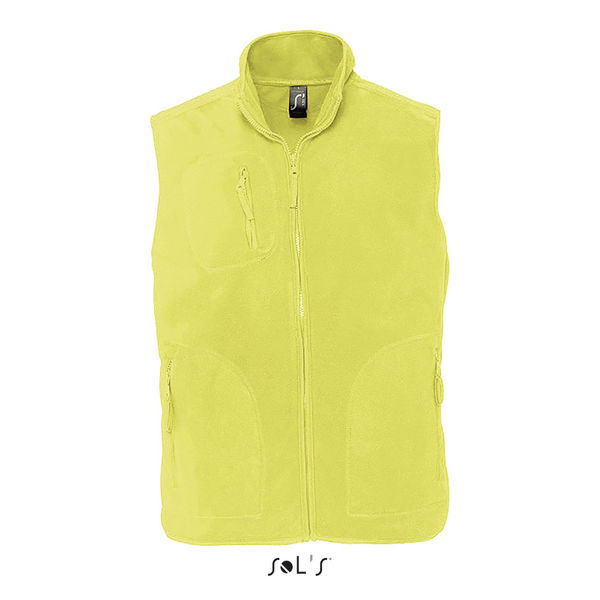 Gilet personnalisé polaire unisexe sans manches | Norway Jaune fluo