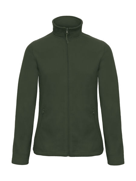 Polaire publicitaire femme manches longues cintrée | ID.501 women Micro Fleece Full Zip Forest Green