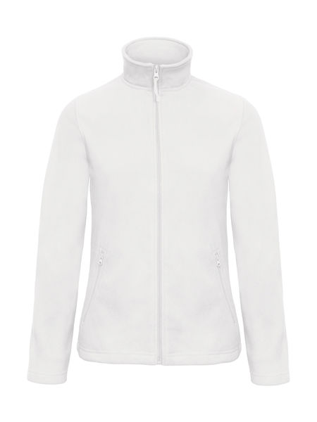 Polaire publicitaire femme manches longues cintrée | ID.501 women Micro Fleece Full Zip White