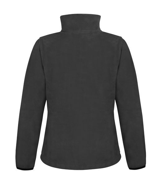 Polaire publicitaire femme manches longues cintrée | Womens Fashion Fit Outdoor Black