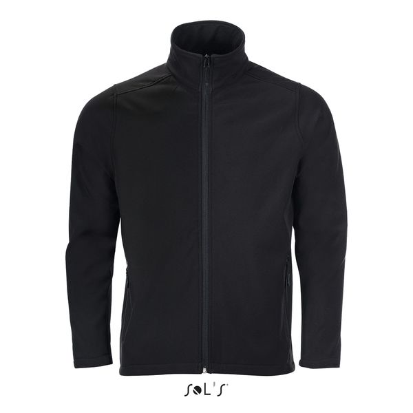 Veste personnalisée homme zippée softshell | Race Men Noir