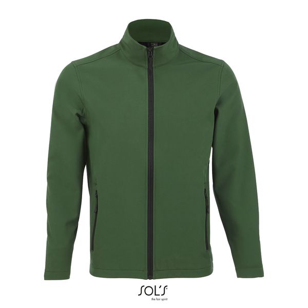 Veste personnalisée homme zippée softshell | Race Men Vert bouteille