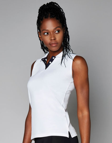 Polo personnalisé femme sans manches | Hillesden