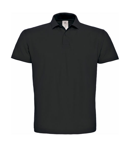 Polo homme publicitaire | ID.001 Piqué Polo Black