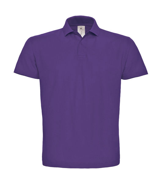 Polo homme publicitaire | ID.001 Piqué Polo Purple