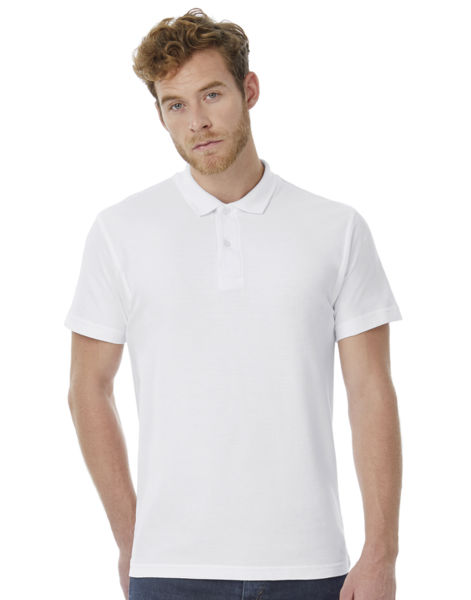 Polo homme publicitaire | ID.001 Piqué Polo White