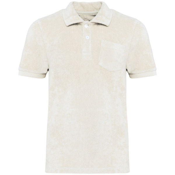 Polo entreprise GOTS en éponge garçon  Ivory