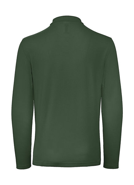 Polo homme manches longues personnalisé | ID.001 LSL Polo Bottle Green