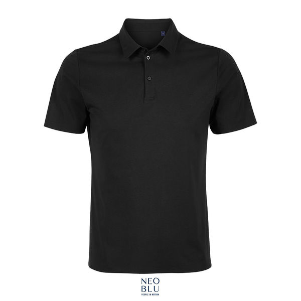 Polo jersey personnalisé | Oscar Men Noir profond