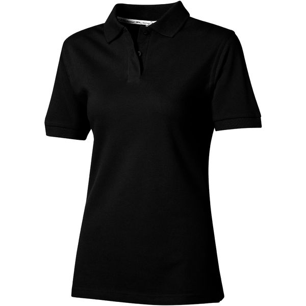 Polo publicitaire manches courtes femme Forehand Noir