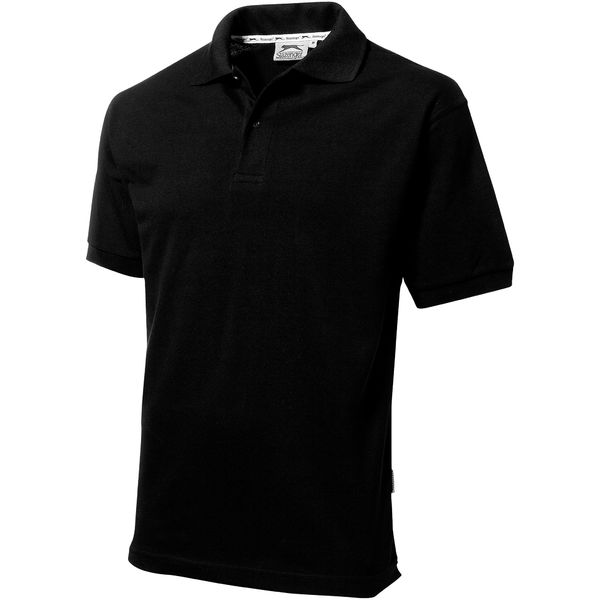 Polo personnalisé manches courtes pour hommes Forehand Noir