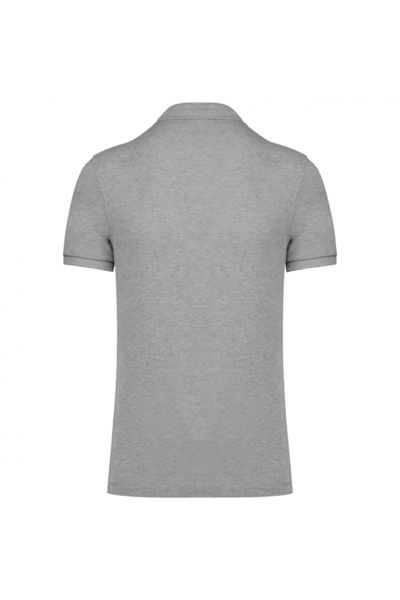 Polo personnalisé bio maille piquée homme Moon grey heather